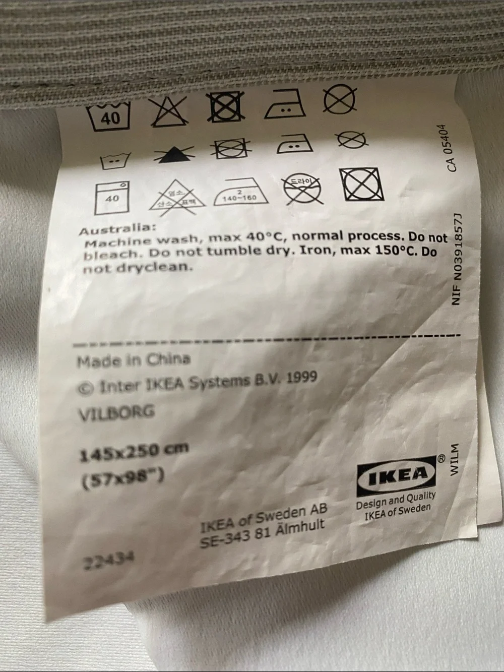 IKEA Gray Room darkening Curtain Panel - 2 panels /Textured Fabric. 57”w x 98”l